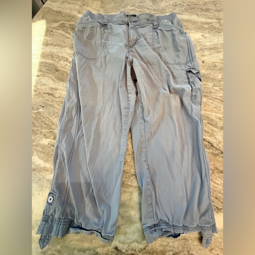 Lee Women’s Relaxed Fit Jogger Pants Blue Elastic Waist Pockets 14